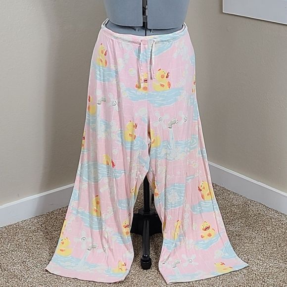 Nick & Nora Rubber Ducky Pajamas Y2k Plus Size XXL - Picture 5 of 15